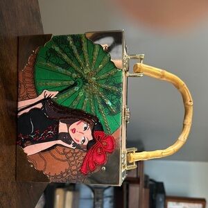 Vibrant Green and Red Mini Bag